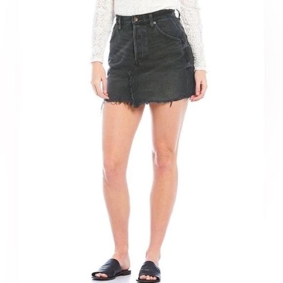 free People Brea Cut Off High Rise Mini Skirt size 31 NWT - Picture 1 of 5